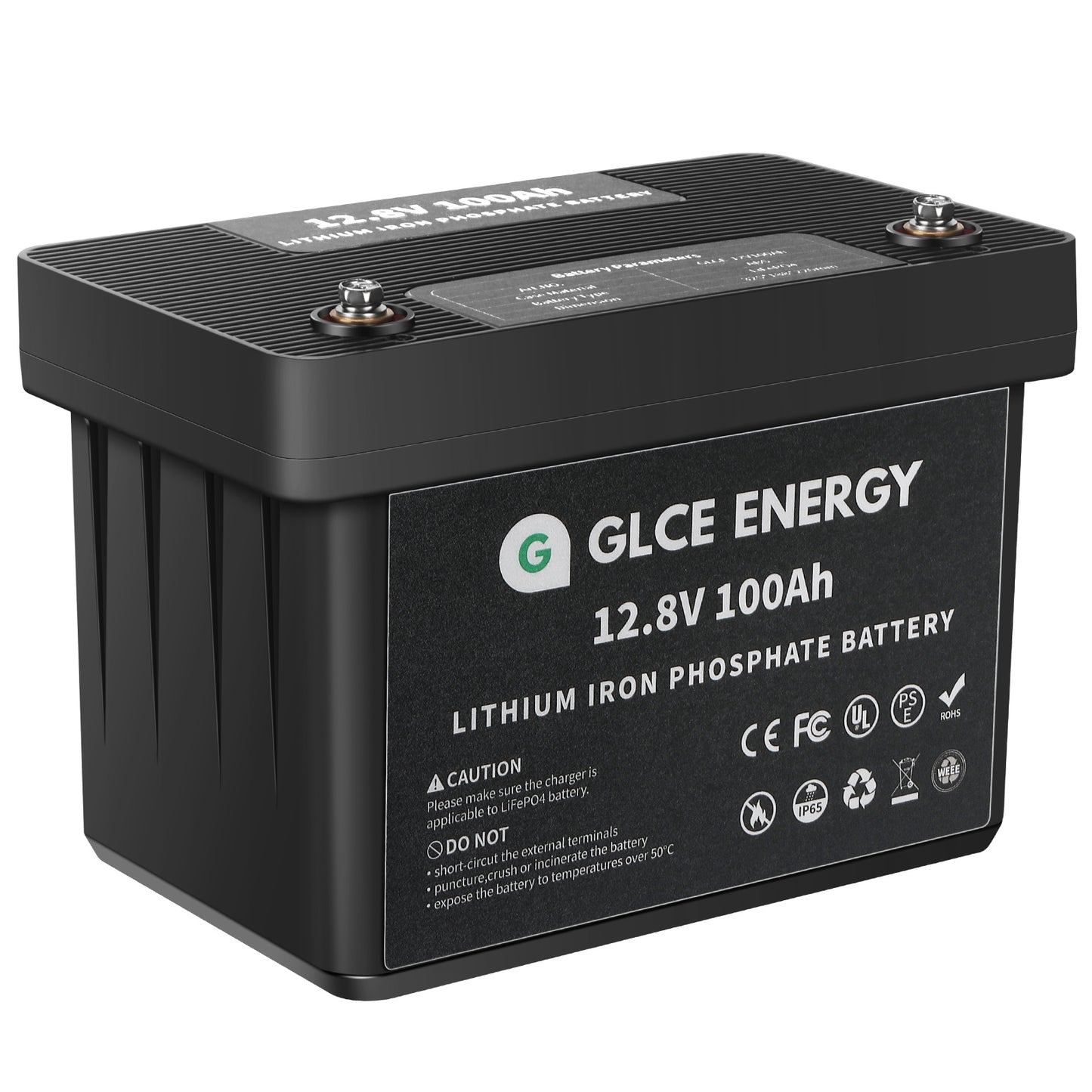 GLCE ENERGY 12.8V 100Ah Lithium Iron Phosphate Battery