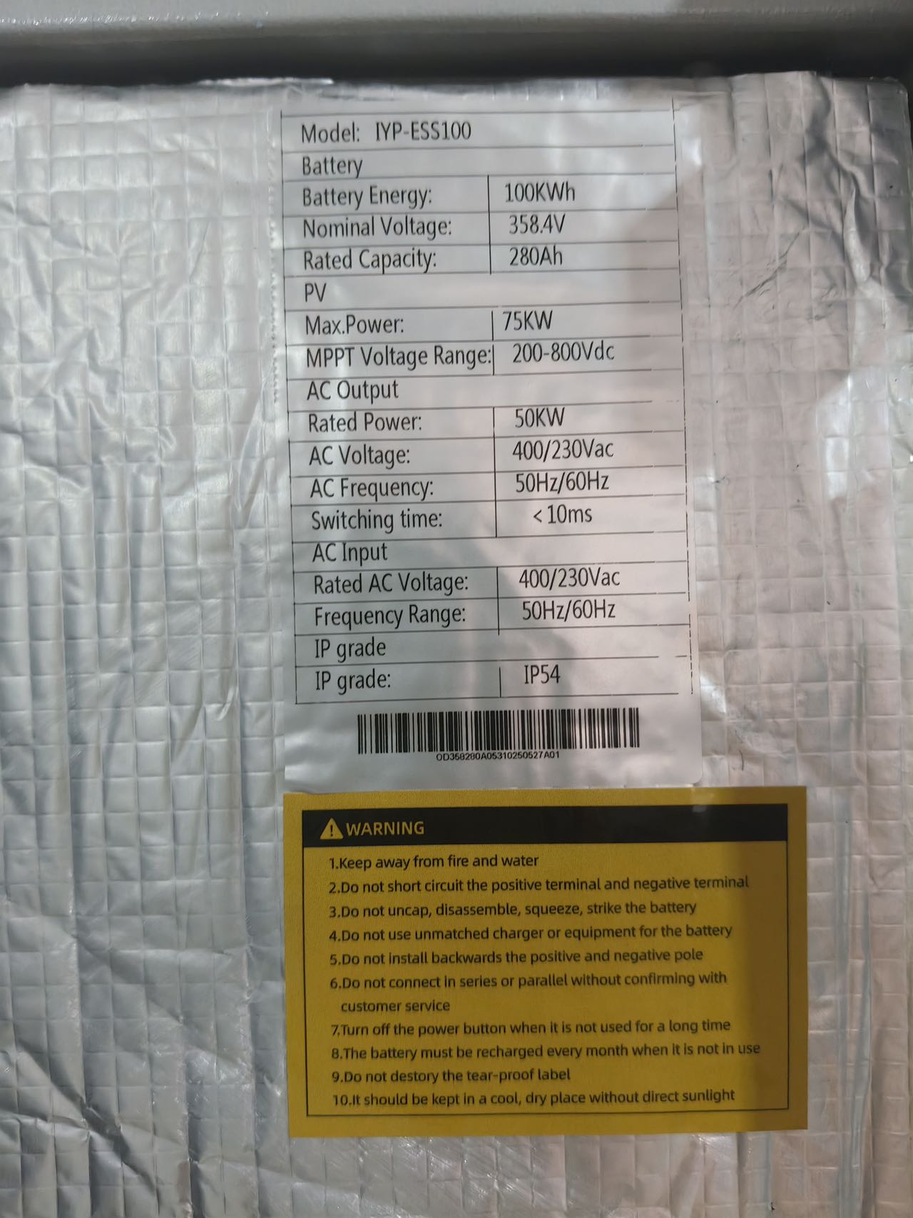 GLCE 100kwh+50kw solar-diesel industrial and commercial energy storage cabinet