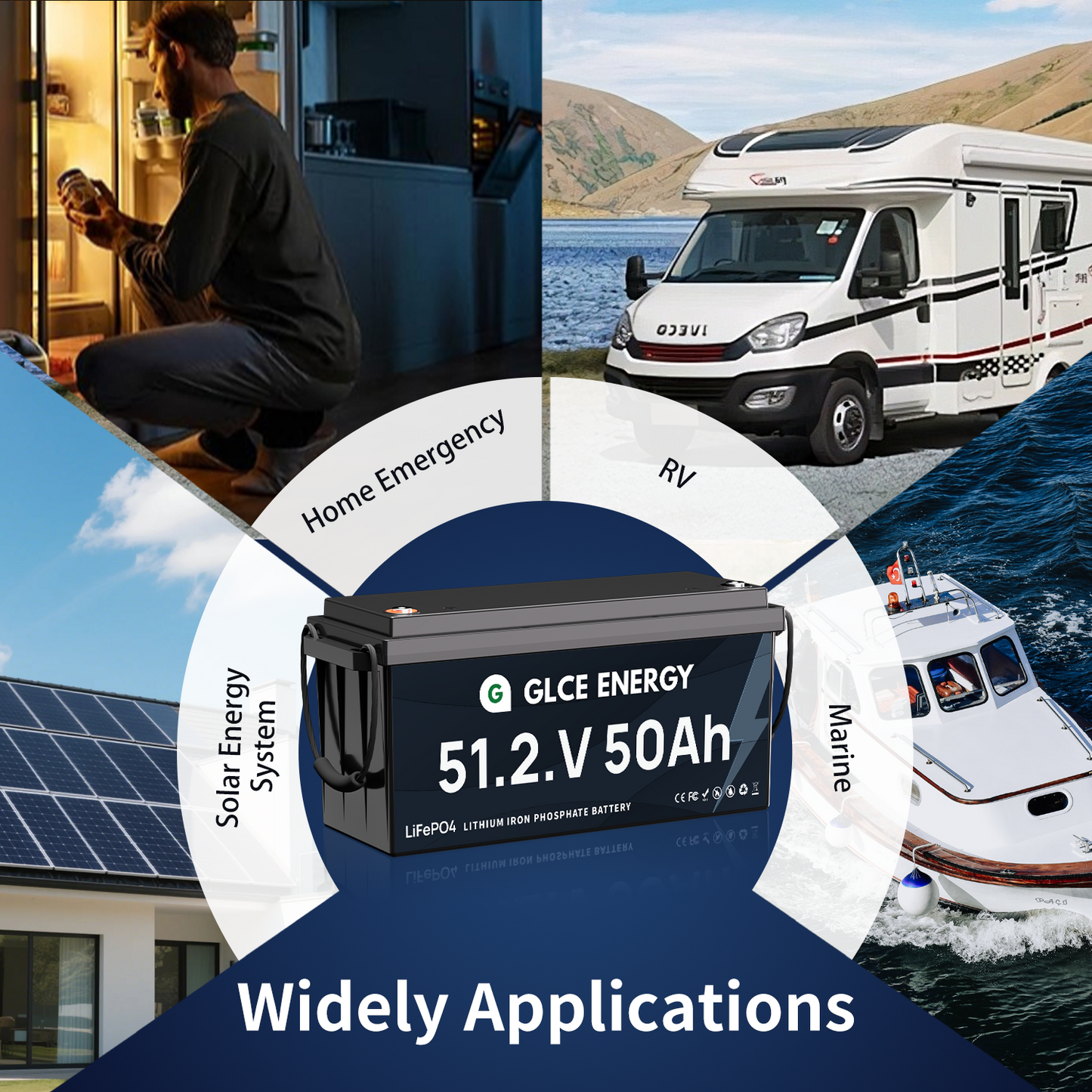 51.2V 50Ah LiFePO4 Battery (Bluetooth)