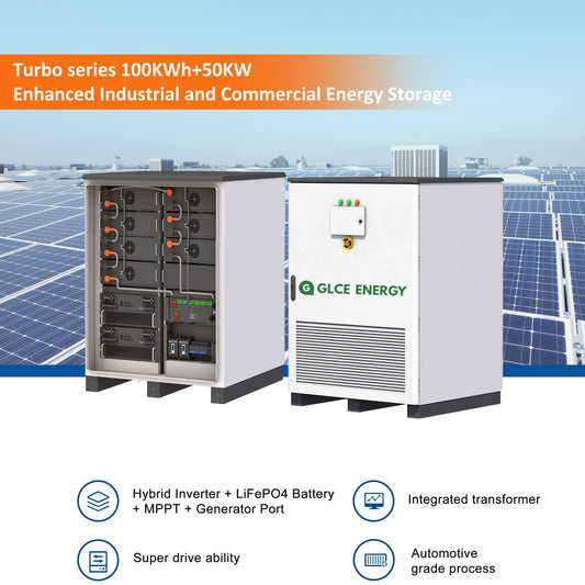 GLCE 100kwh+50kw solar-diesel industrial and commercial energy storage cabinet