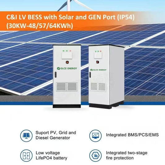 GLCE 64kwh+30kw solar-diesel industrial and commercial energy storage cabinet