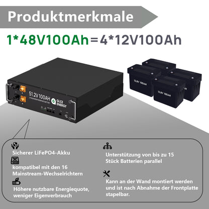 51.2V 300Ah LiFePO4 Lithium Battery