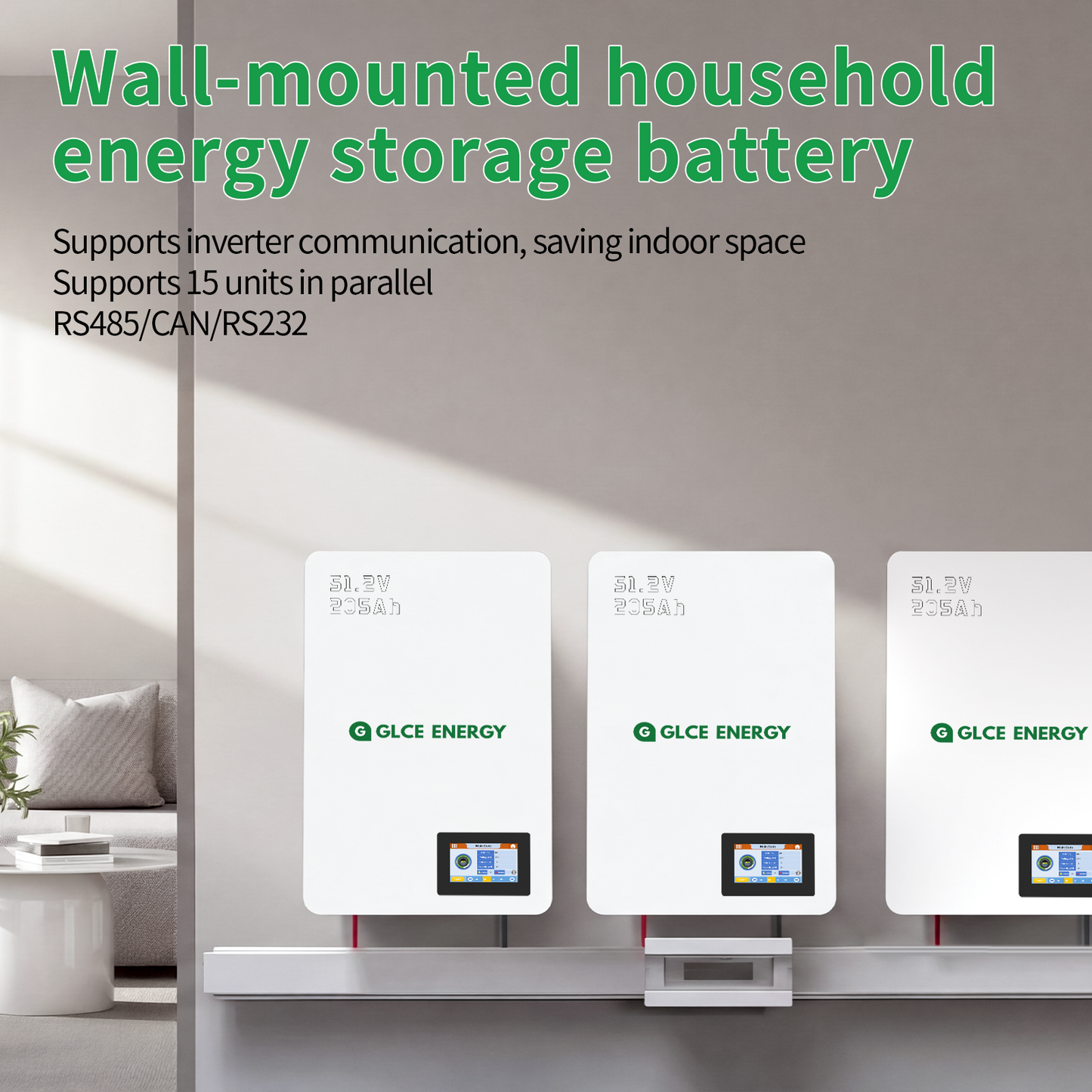 51.2V 205Ah LifePO4Battery（Wall Mounted）