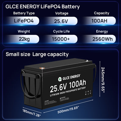 24V 100Ah LiFePO4 Battery