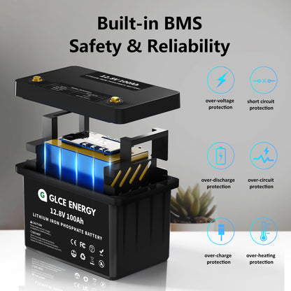 12V 100Ah Lithium-basierte Batterien