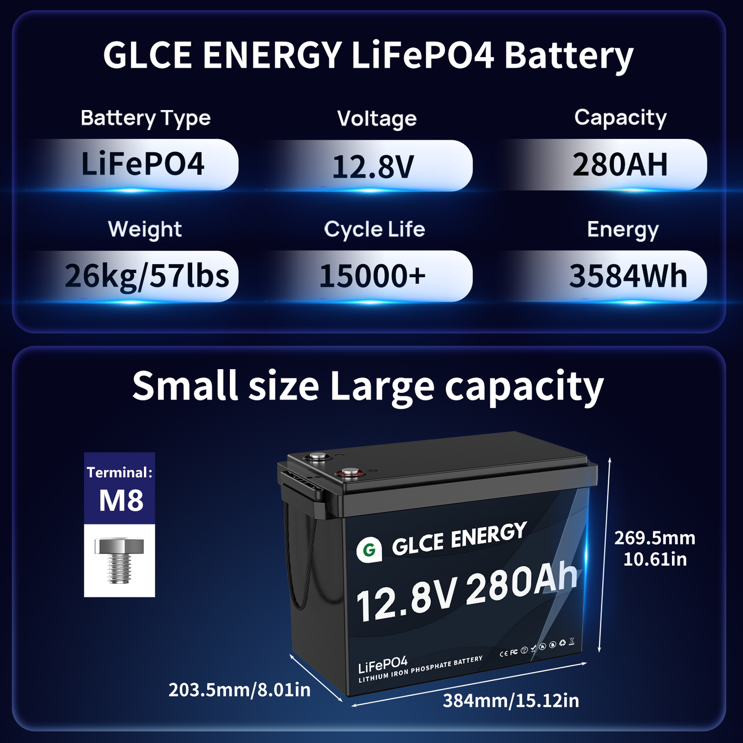 12V 280Ah Battery LiFePO4