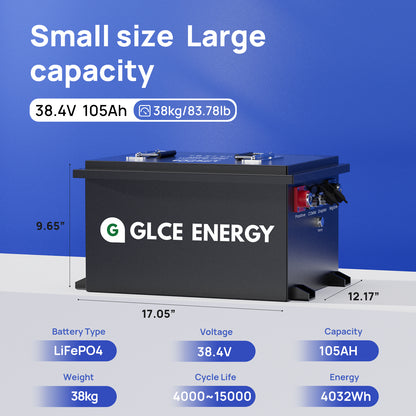 38.4V 105Ah LiFePO4 Golf Cart Battery